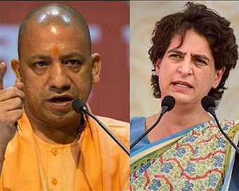  Priyanka Gandhi and Yogi Adityanath (file photo)