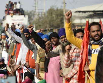 Protesting farmers