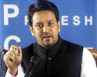  Union Minister of State for Finance Anurag Thakur (file photo)