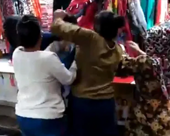 Woman thrashes girl for being called 