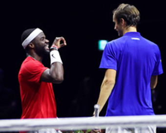 Laver Cup: Tiafoe upsets Medvedev, Alcaraz pulls Team Europe level with Team World