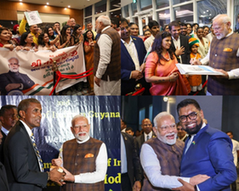 PM Modi thanks Indian diaspora in Guyana for warm welcome